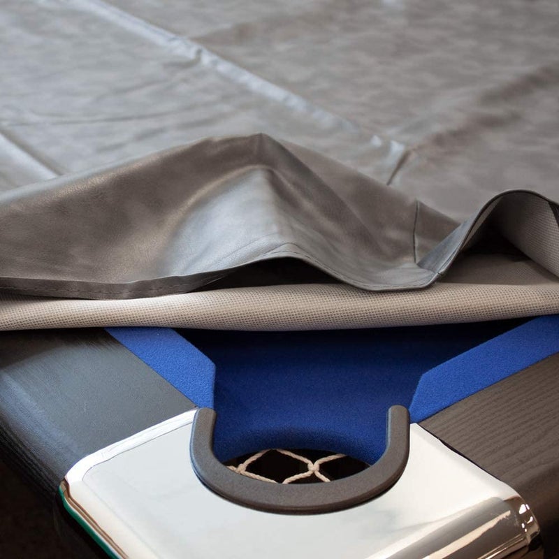 GSE Games & Sports Expert Billiard Pool Table Covers, 7'/8'/9' Waterproof & Tearproof Heavy Duty Leatherette Pool Table Covers (Several Colors Available, Grey - 9ft) - Image 5